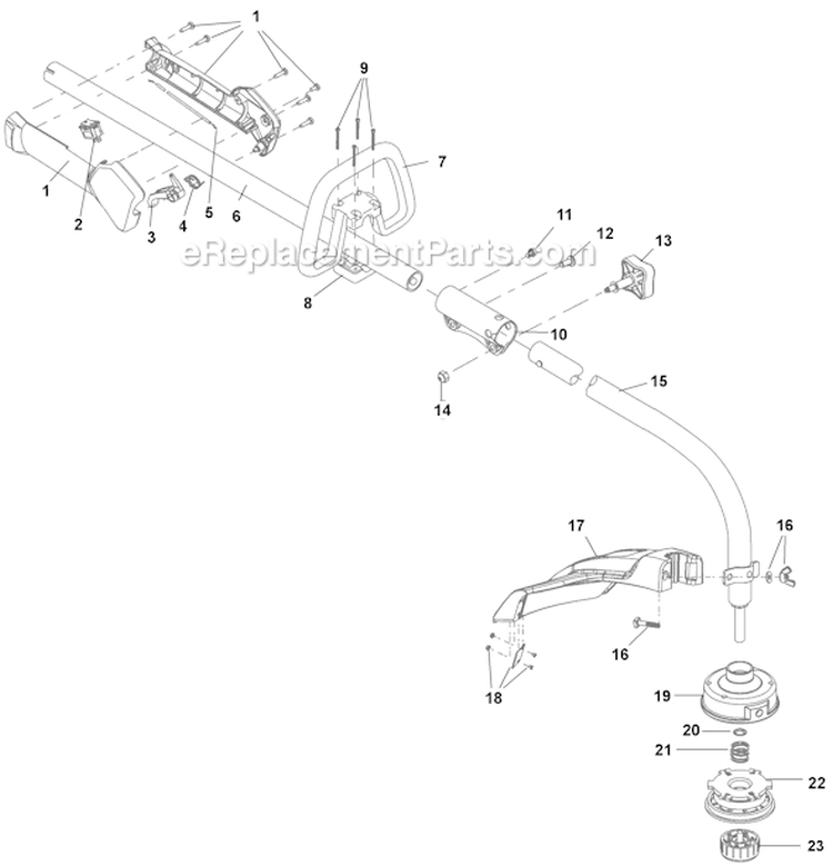 Page A Diagram and Parts List for TB20DC 41ADT20C966 Troy-Bilt Trimmer