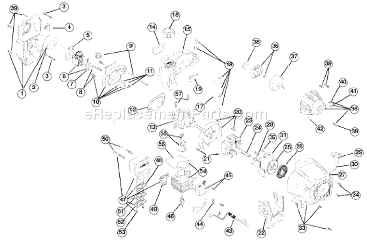 Page B Diagram and Parts List for TB25CS 41ADT25C763 Troy-Bilt Trimmer