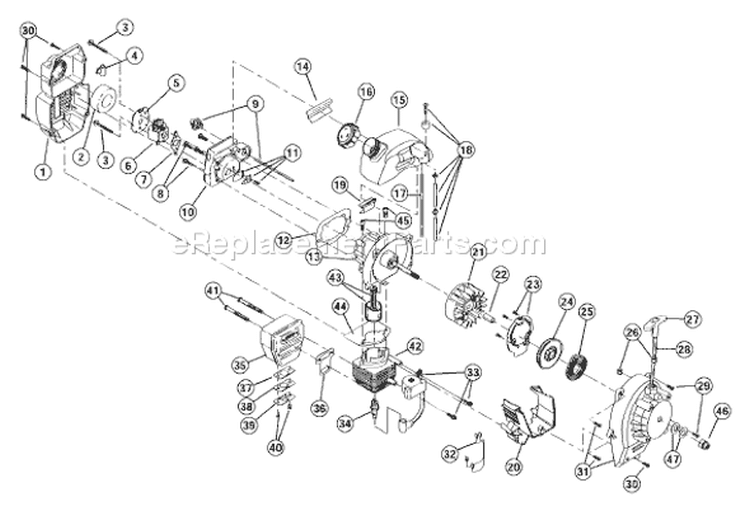 Page A Diagram and Parts List for TB310QS 41ASGBPG966 Troy-Bilt Leaf Blower / Vacuum