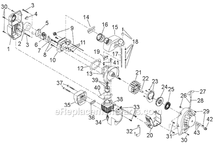 Page A Diagram and Parts List for TB310QS 41BSGBPG966 Troy-Bilt Leaf Blower / Vacuum