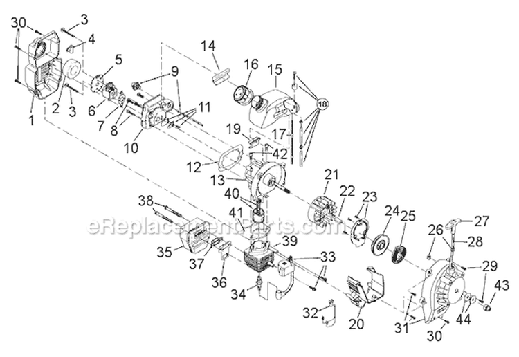 Page A Diagram and Parts List for TB320BV 41AS320G066 Troy-Bilt Leaf Blower / Vacuum
