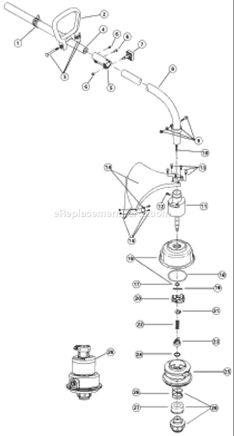 Page A Diagram and Parts List for TB32CS 41AC132C063 Troy-Bilt Trimmer