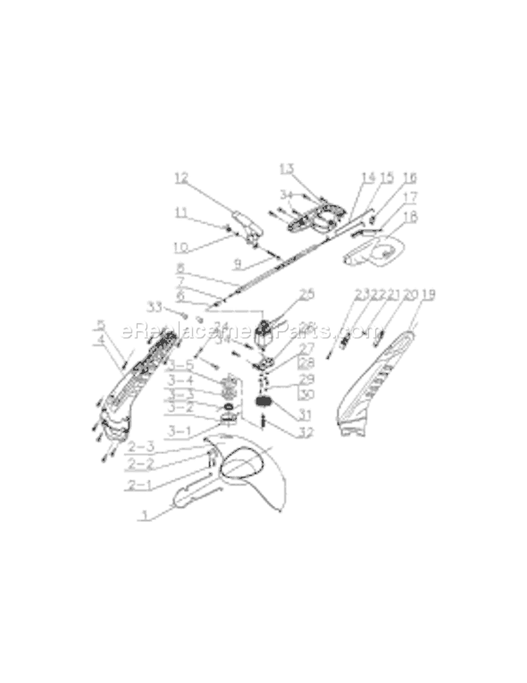 Page A Diagram and Parts List for TB37E 41ACT37P966 Troy-Bilt Trimmer