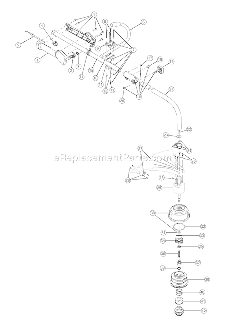 Page A Diagram and Parts List for TB425CS 41ADT42C063 Troy-Bilt Trimmer