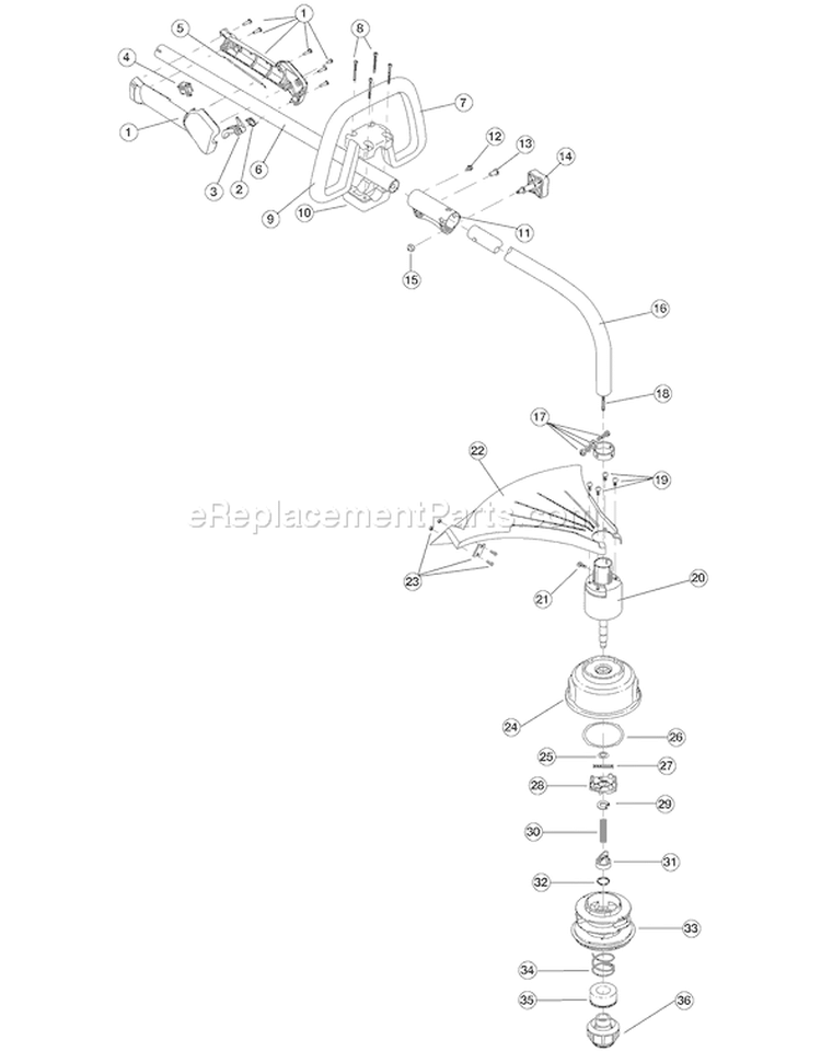Page A Diagram and Parts List for TB525CS 41ADT52C711 Troy-Bilt Trimmer