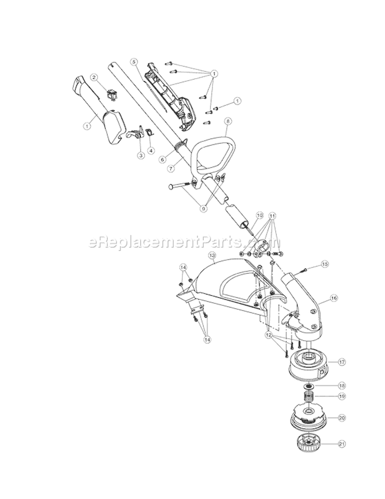 Page A Diagram and Parts List for TB65SS 41ADT65G966 Troy-Bilt Trimmer