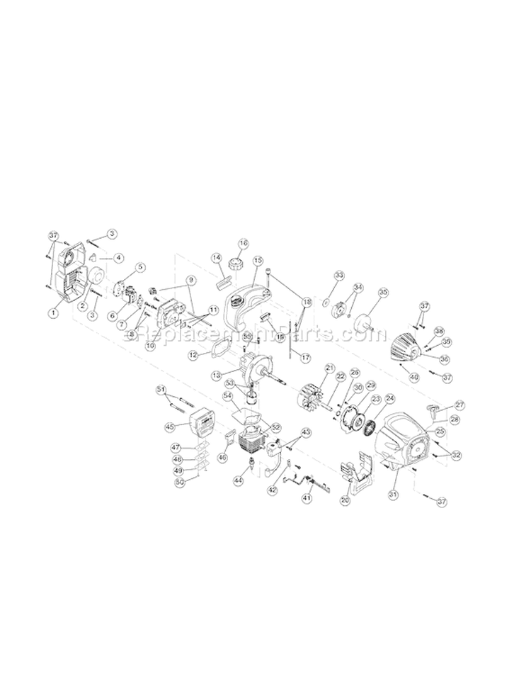 Page B Diagram and Parts List for TB70SS 41ADT70C711 Troy-Bilt Trimmer