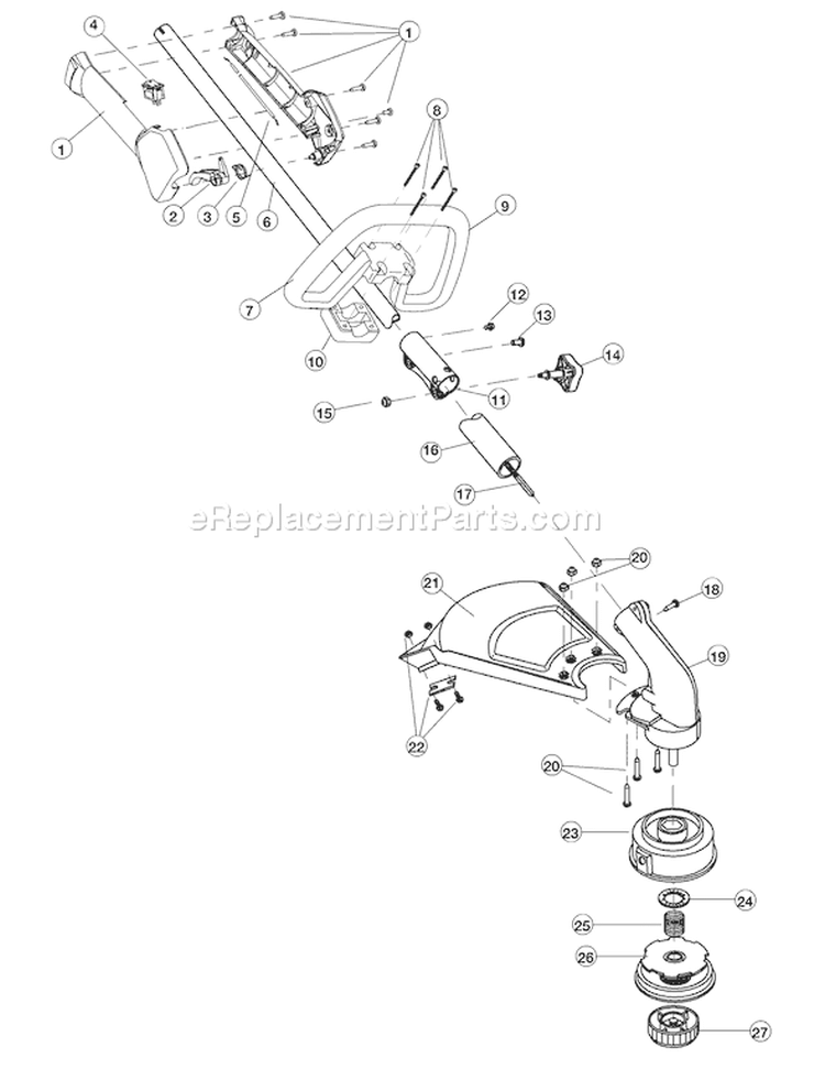 Page A Diagram and Parts List for TB70SS 41ADT70C966 Troy-Bilt Trimmer