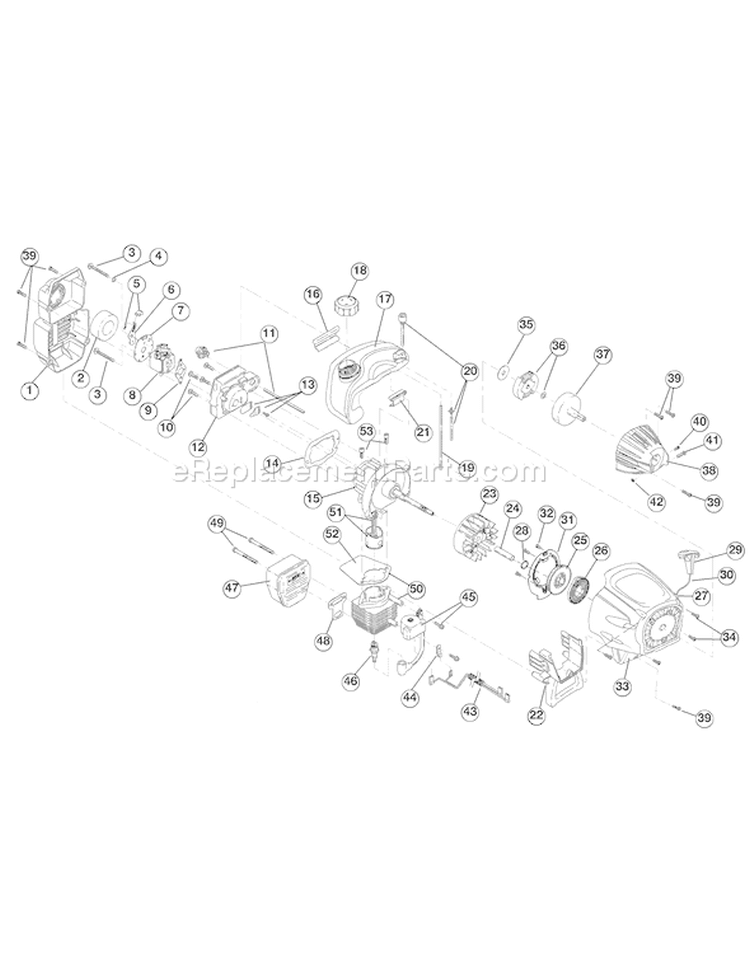 Page C Diagram and Parts List for TB70SS 41BDT70C711 Troy-Bilt Trimmer