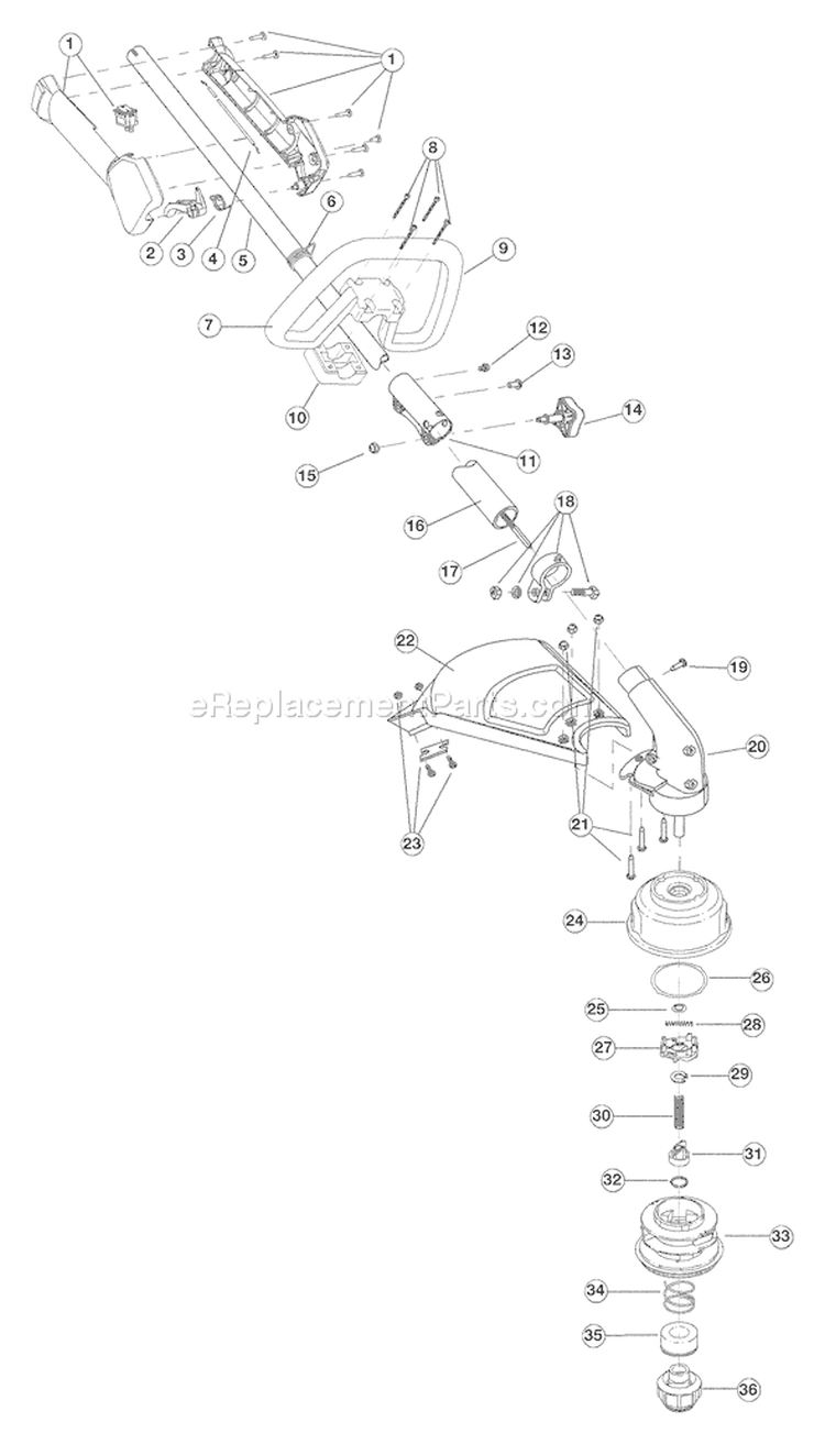 Page A Diagram and Parts List for TB75SS 41ADT75C766 Troy-Bilt Trimmer