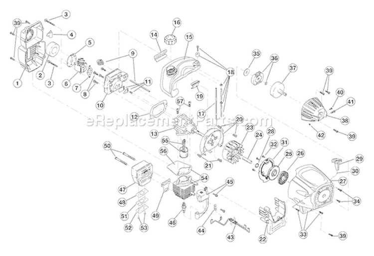 Page B Diagram and Parts List for TB75SS 41ADT75C766 Troy-Bilt Trimmer