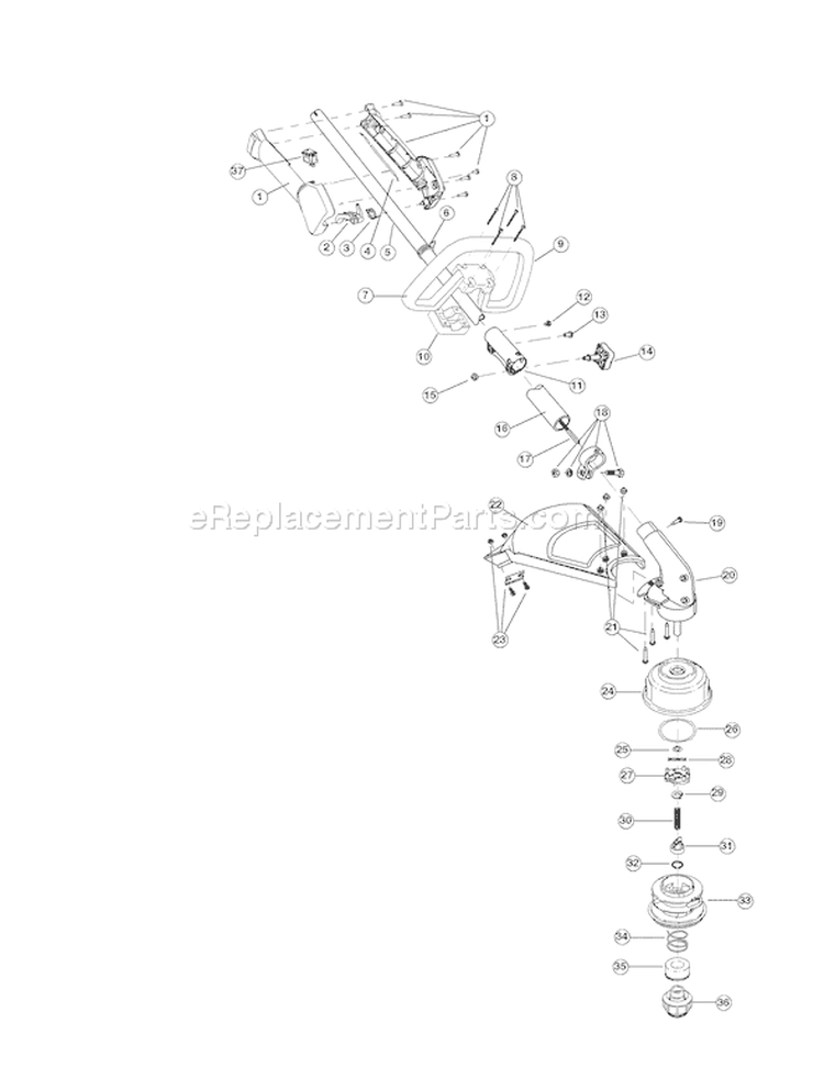 Page A Diagram and Parts List for TB75SS 41ADT75C966 Troy-Bilt Trimmer