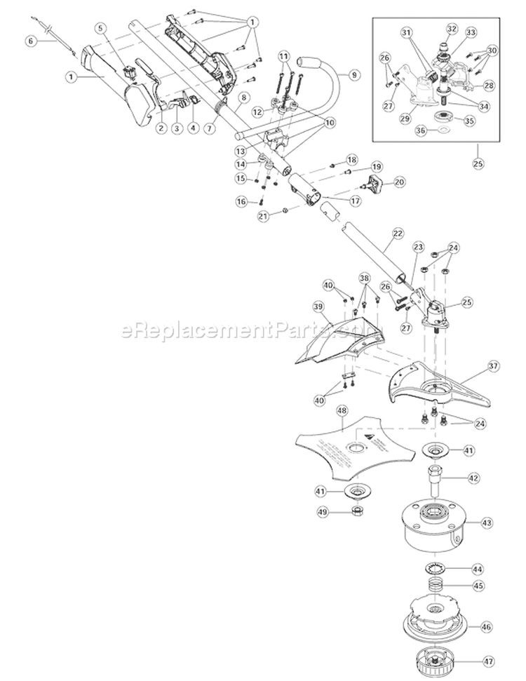 Page A Diagram and Parts List for TB90BC 41ADT90C711 Troy-Bilt Trimmer