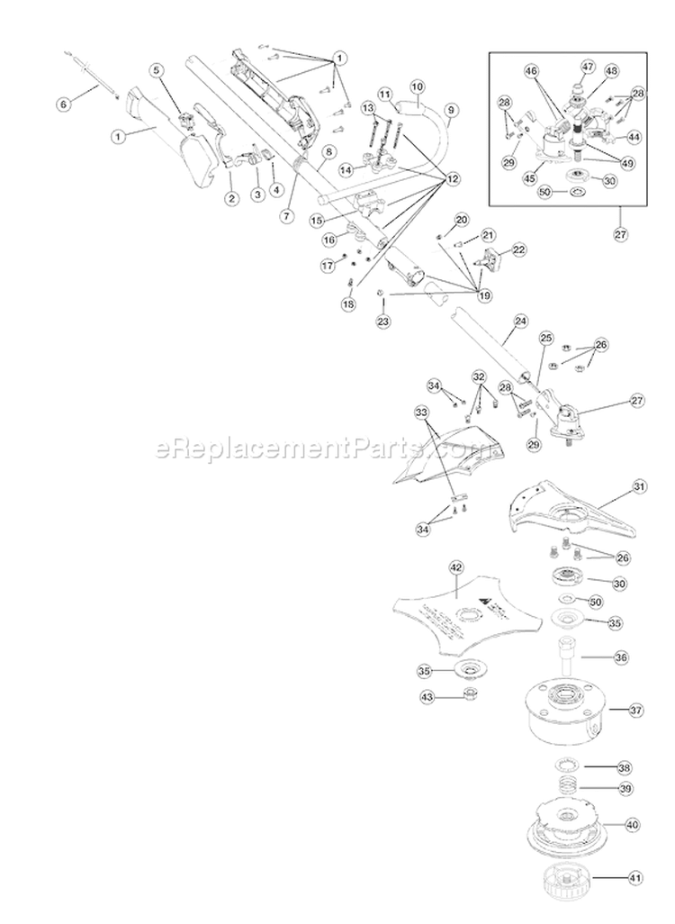Page A Diagram and Parts List for TB90BC 41BDT90C063 Troy-Bilt Trimmer
