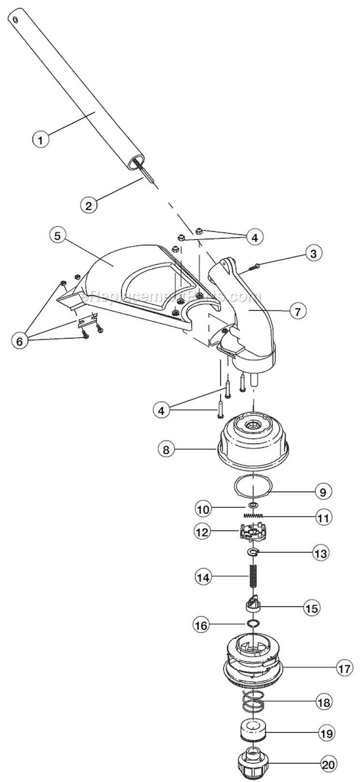 Page A Diagram and Parts List for TBSS 41AJSS-C966 Troy-Bilt Trimmer
