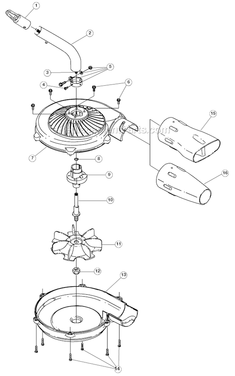 Page B Diagram and Parts List for TBTB 41AJTB-C711 Troy-Bilt Trimmer