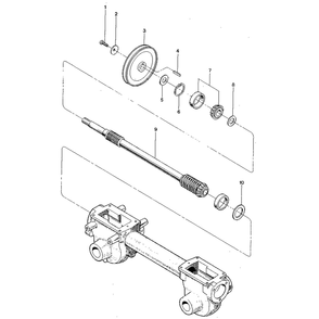 Drive Shaft Assembly Diagram and Parts List for TUFFYSERIAL#XD0100&UP  Troy-Bilt Tiller