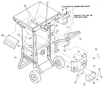 Decals Diagram and Parts List for TOMAHAWK 4HP  Troy-Bilt Chipper Shredder