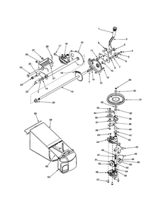 Transmission/Bag Diagram and Parts List for 998Q  Troy-Bilt Lawn Mower