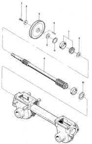 Drive Shaft Assembly Diagram and Parts List for TUFFY XD0100 & UP Troy-Bilt Tiller
