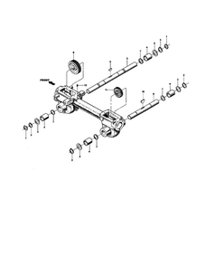 Wheel And Tiller Shaft Assemblies Diagram and Parts List for 12217  Troy-Bilt Tiller
