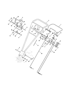 Part Location Diagram of 649-04014 Troy-Bilt Handle Assembly, Loop