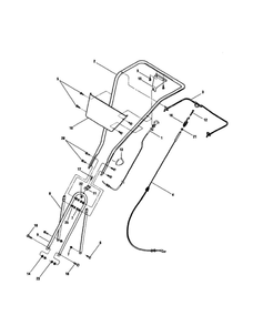 Cable Assembly Diagram and Parts List for 640C  Troy-Bilt Tiller