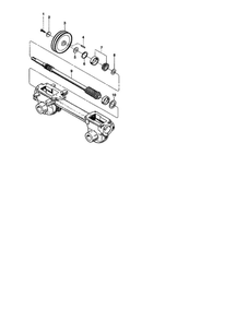Drive Shaft Assembly Diagram and Parts List for 12217  Troy-Bilt Tiller