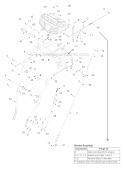 Handle & Controls Assembly Diagram and Parts List for 10030 2003 Troy-Bilt Snow Blower