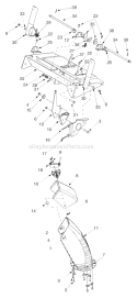 Part Location Diagram of 731-0846C MTD Chute-upper