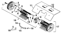 Part Location Diagram of 1915062 MTD Debris Shield. Ind. Two Decals