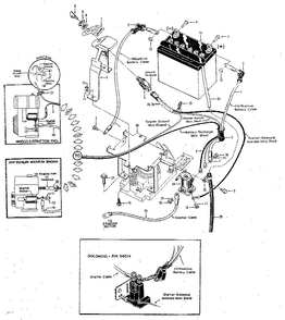 Electric Start System - 7hp And 8hp Tillers Diagram and Parts List for HORSE 916107 AND UP Troy-Bilt Tiller