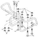 Part Location Diagram of 1874 MTD Front Lever Assembly - Left Hand