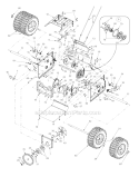 Drive Assembly Diagram and Parts List for 13045 2003 Troy-Bilt Snow Blower