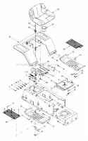 Page D Diagram and Parts List for 13AN689G766  Troy-Bilt Lawn Tractor