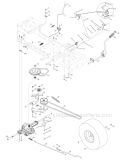 Drive Assembly Diagram and Parts List for 13AN77KG011 Pony -2008 Troy-Bilt Lawn Tractor