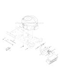 Engine Accessories Diagram and Parts List for 13AN77KG011 Pony -2008 Troy-Bilt Lawn Tractor
