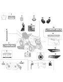 Label Map Diagram and Parts List for 13AN77KG011 Pony -2009 Troy-Bilt Lawn Tractor