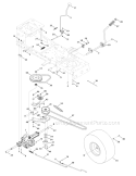 Transmission Assembly Diagram and Parts List for 13AN77KG011 Pony -2009 Troy-Bilt Lawn Tractor