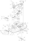 Deck Assembly Diagram and Parts List for 13AO77TG766 2006 Troy-Bilt Lawn Tractor