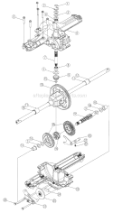 Transmission Diagram and Parts List for 13AO77TG766 2006 Troy-Bilt Lawn Tractor
