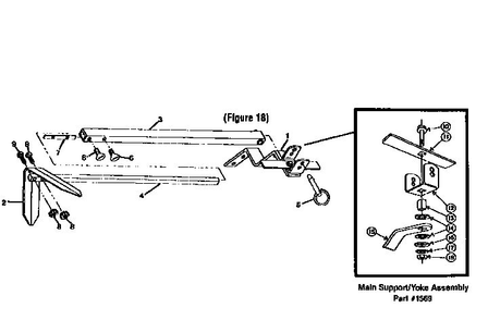Row Marker Attachment Diagram and Parts List for 29919  Troy-Bilt Tiller