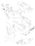Page E Diagram and Parts List for 14AA80TP766 Big Red Horse -2007 Troy-Bilt Lawn Tractor