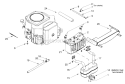 Pto Drive, Battery, Frame Components Diagram and Parts List for 14AY809P063 2000 Troy-Bilt Lawn Tractor