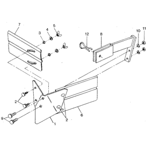 Hiller/Furrower Part #20868 (Viewed From Front Of Tiller) Diagram and Parts List for JUNIORSERIAL#M74690ANDUP  Troy-Bilt Tiller
