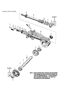 Tiller Attachment Transmission Diagram and Parts List for 21AE682L766 2003 Troy-Bilt Tiller