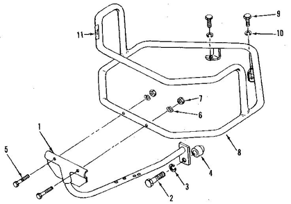 Wraparound Bumper Diagram and Parts List for HORSE 857037 AND UP Troy-Bilt Tiller