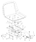 Seat Adjustment Diagram and Parts List for 17AF2ACP011 2008 Troy-Bilt Lawn Tractor