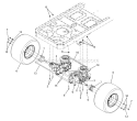 Hydro Transmissions And Rear Wheels Diagram and Parts List for 17AF2ACP011 2008 Troy-Bilt Lawn Tractor