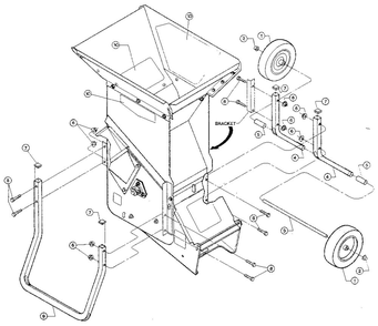 Wheel Assembly Diagram and Parts List for SUPERTOMAHAWK8HP 836276 & UP Troy-Bilt Chipper Shredder